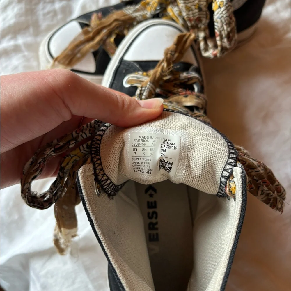 Converse Hightop Sneakers with Bohemian Laces - Picture 7 of 9